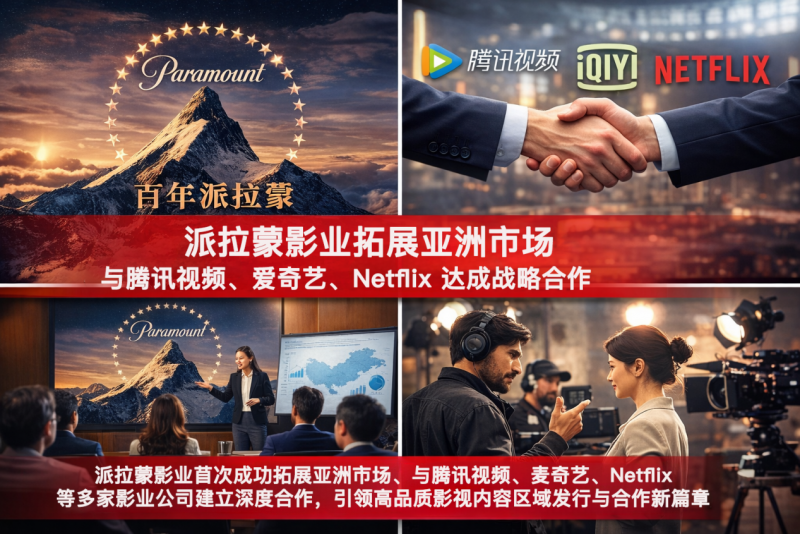 派拉蒙影业成功拓展亚洲市场，与全球多家及区域头部平台达成合作